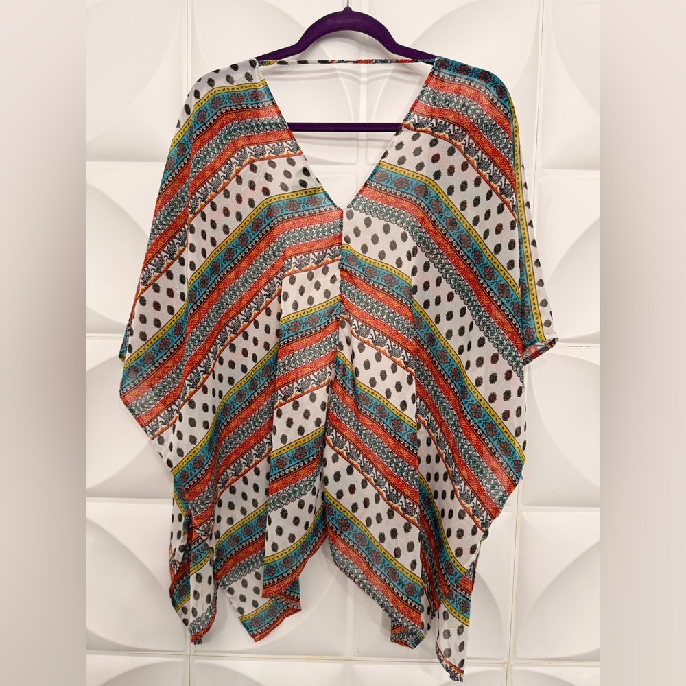Colorful Patterned Women's Tunic - Picture 3 of 4